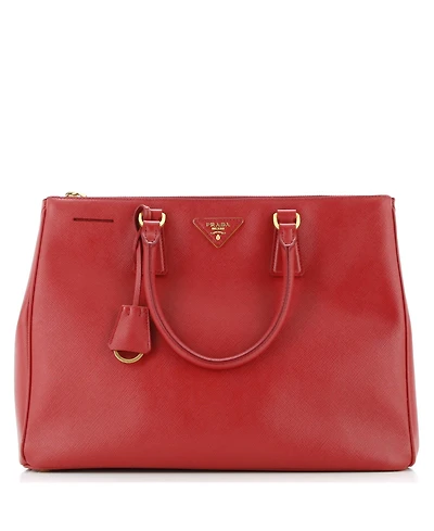 Pre-Owned Prada Large Double Zip Lux Tote Saffiano Leather