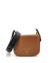Pre-Owned Prada Small Pionniere Saddle Crossbody Bag City Calfskin