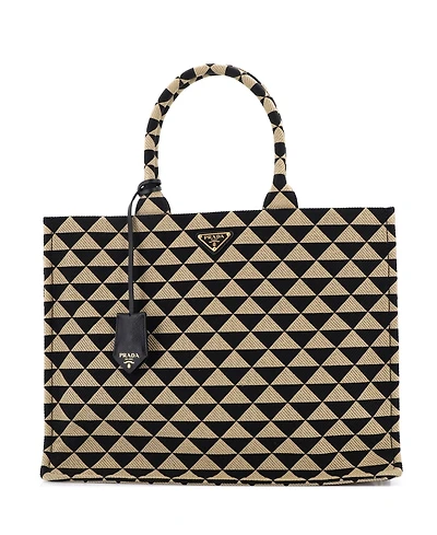 Pre-Owned Prada Large Symbole Shopper Tote Jacquard