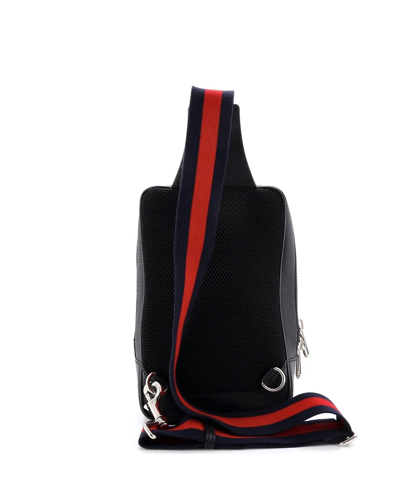 Pre-Owned Gucci Small Soft Zip Sling Bag Gg Coated Canvas