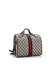 Pre-Owned Gucci Mini Ophidia Fold Over Duffle Bag Gg Coated Canvas