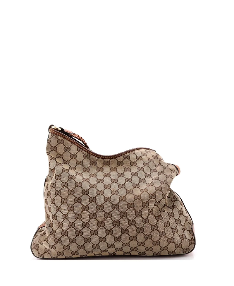 Pre-Owned Gucci Medium Marrakech Hobo Gg Canvas