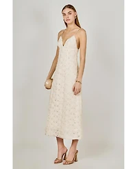 endless rose Women's lace spaghetti strap Maxi Dress