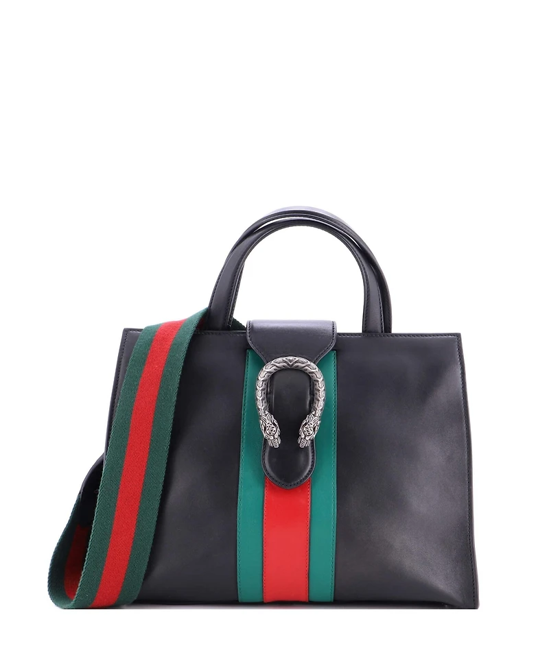 Pre-Owned Gucci Medium Web Dionysus Top Handle Bag Leather