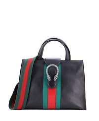 Pre-Owned Gucci Medium Web Dionysus Top Handle Bag Leather
