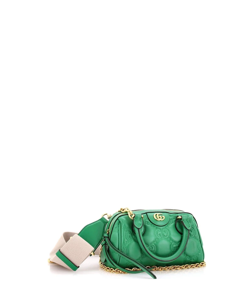 Pre-Owned Gucci Mini Ophidia Convertible Boston Top Handle Bag Gg Matelasse Leather