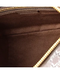 Pre-Owned Gucci Super Mini Ophidia Zip Shoulder Bag Gg Shadow Coated Canvas