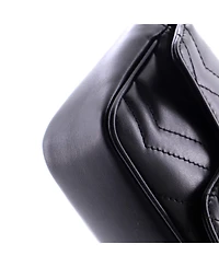 Pre-Owned Gucci Super Mini Gg Marmont Flap Bag Matelasse Leather