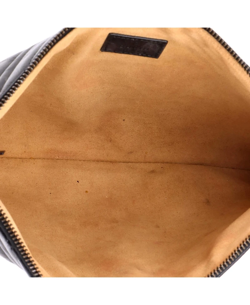 Pre-Owned Gucci Gg Marmont Clutch Matelasse Leather