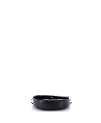 Pre-Owned Gucci Mini Gg Marmont Half Moon Flap Crossbody Bag Matelasse Leather