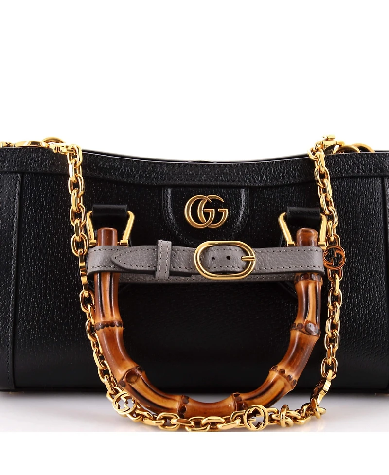 Pre-Owned Gucci Small Diana Nm Convertible Shoulder Bag Leather
