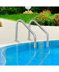 Sugift 4-Step Inground Pool Ladder Stainless Steel Swimming Pool Ladder