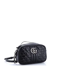 Pre-Owned Gucci Small Gg Marmont Shoulder Bag Mixed Matelasse Leather