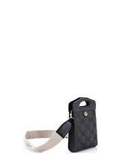 Pre-Owned Gucci Mini Top Handle Crossbody Bag Gg Matelasse Leather