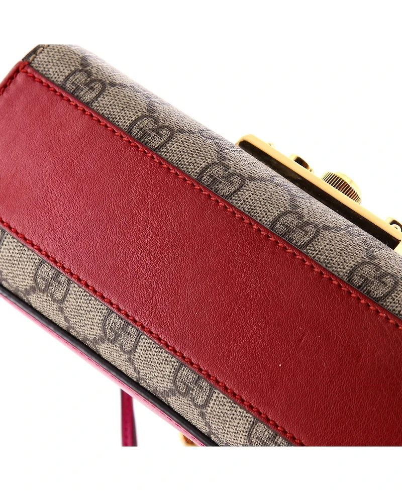 Pre-Owned Gucci Small Padlock Shoulder Bag Gg Coated Canvas and Leather