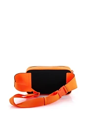 Pre-Owned Gucci Front Zip Belt Bag Gg Rubber Effect Leather