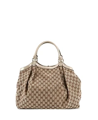 Pre-Owned Gucci Large Sukey Tote Gg Canvas with Leather