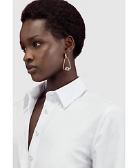 Karen Millen Women's Cotton Woven Buttoned Shirt