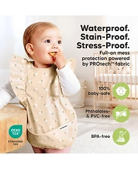 KeaBabies 2-Pack Fae Waterproof Bibs for Baby Girl, Boy - Large Eating, Infant Feeding Essentials, Lightweight, Cute