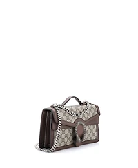 Pre-Owned Gucci Small Dionysus Top Handle Chain Bag Gg Coated Canvas