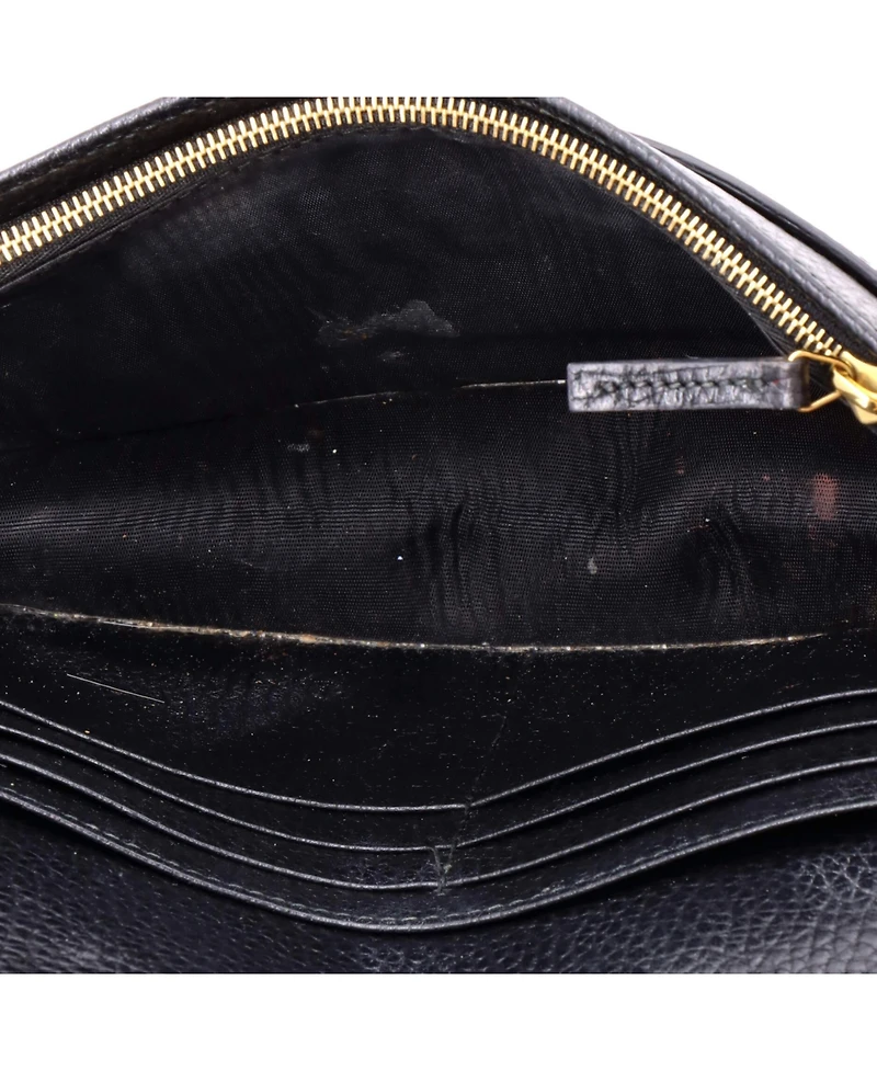 Pre-Owned Gucci Mini Petite Gg Marmont Chain Wallet Leather