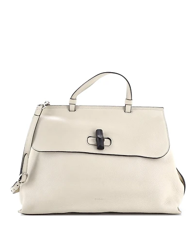 Pre-Owned Gucci Large Bamboo Daily Top Handle Bag Leather