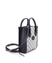 Pre-Owned Gucci Mini Interlocking G Patch Tote Gg Coated Canvas