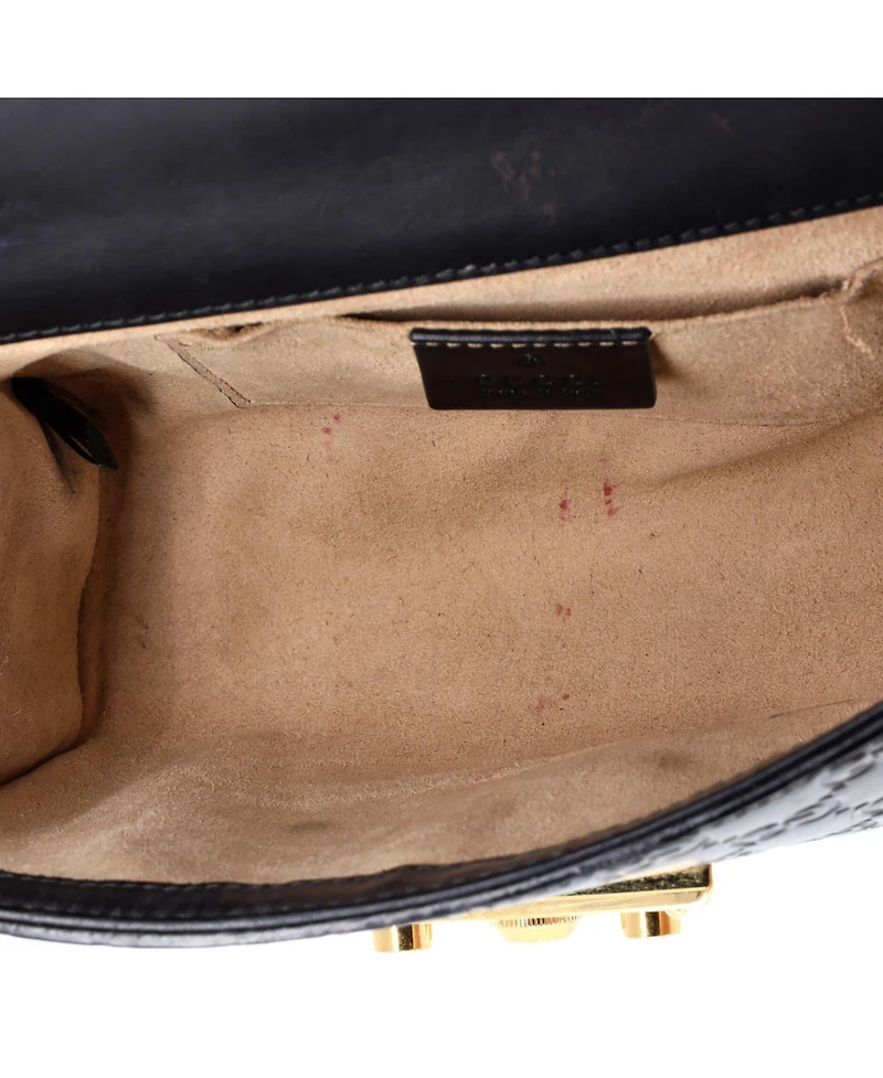 Pre-Owned Gucci Small Padlock Shoulder Bag Guccissima Leather