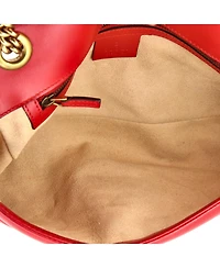 Pre-Owned Gucci Small Gg Marmont Flap Bag Matelasse Leather