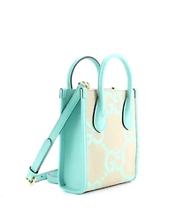 Pre-Owned Gucci Mini Vertical Tote Jumbo Gg Canvas