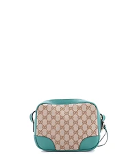 Pre-Owned Gucci Mini Bree Disco Crossbody Bag Gg Canvas with Leather
