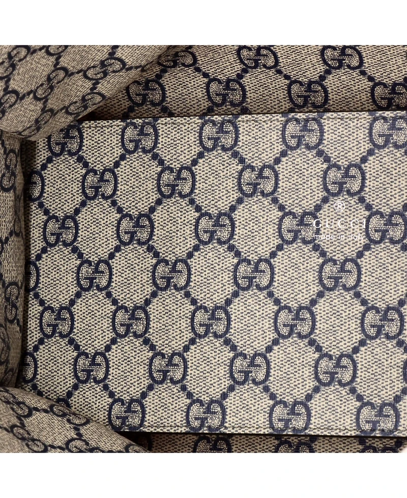 Pre-Owned Gucci Small Logo Shopper Tote Printed Canvas