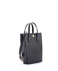 Pre-Owned Gucci Mini Vertical Tote Gg Embossed Leather