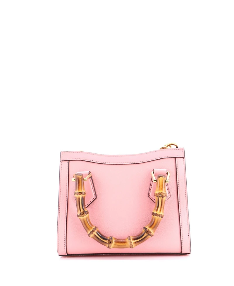 Pre-Owned Gucci Mini Diana Nm Bamboo Handle Tote Leather