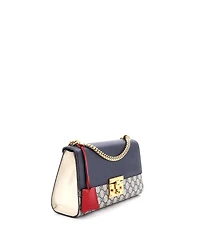 Pre-Owned Gucci Medium Padlock Shoulder Bag Gg Coated Canvas and Leather