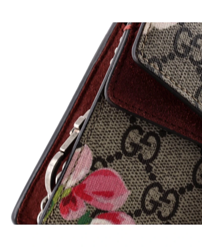 Pre-Owned Gucci Super Mini Dionysus Bag Blooms Print Gg Coated Canvas