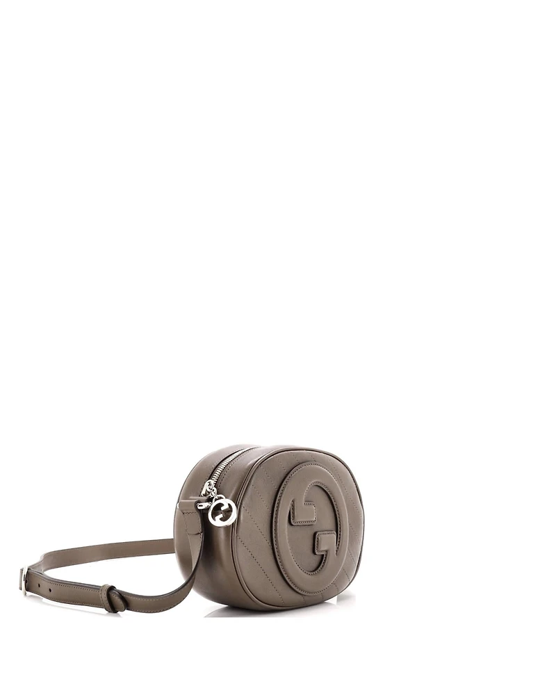 Pre-Owned Gucci Blondie Nm Round Camera Bag Diagonal Quilted Leather