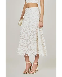 endless rose Women's 3D Floral Maxi Skirt