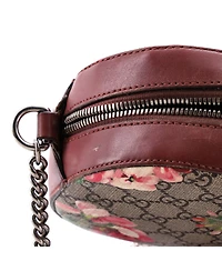 Pre-Owned Gucci Mini Chain Crossbody Bag Blooms Print Gg Coated Canvas