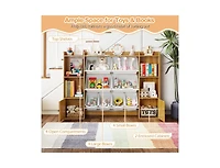 Slickblue Kids Bookshelf and Toy Storage with Open Shelves Bins