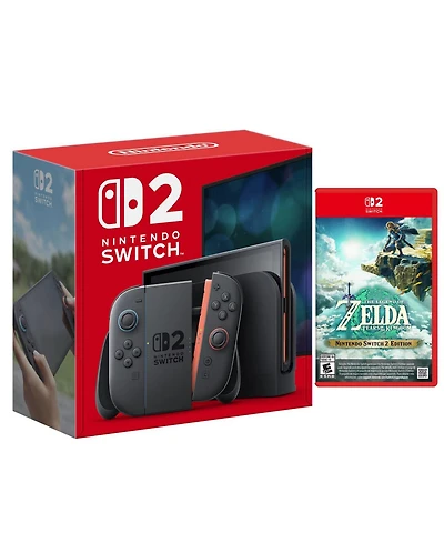 Nintendo Switch 2 Video Game Console with Legend of Zelda Tears of the Kingdom Bundle