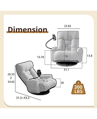 Rainsken 360° Swivel Floor Lounger Chair