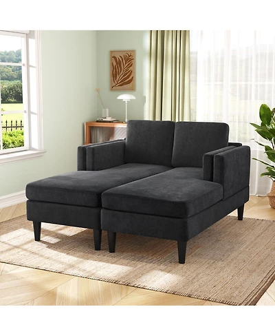 Streamdale Furniture Modern Chaise Lounge Sofa Bed 53.5" Upholstered Couch