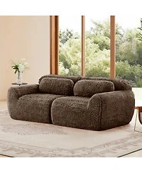 Streamdale Furniture 2-Seater Modular Sectional Sofa, Plush Fabric, High-Density Sponge