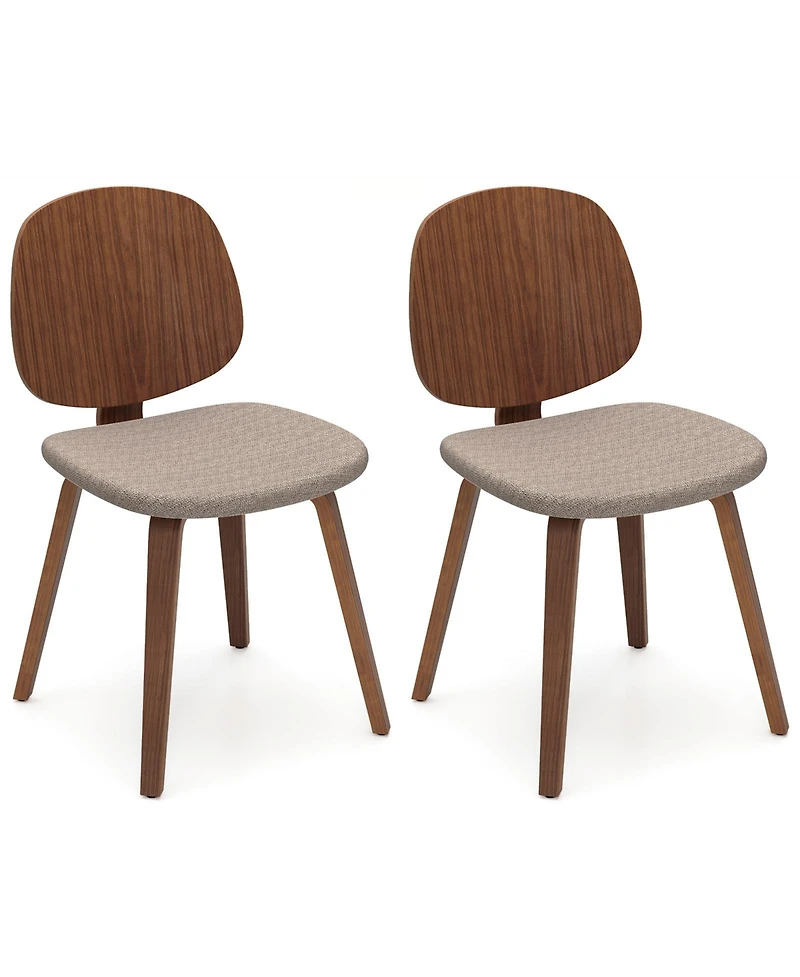 Sugift Bentwood Dining Chairs Set of Two with Padded Seats