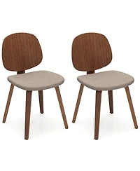 Sugift Bentwood Dining Chairs Set of Two with Padded Seats