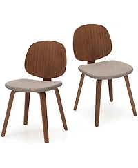 Sugift Bentwood Dining Chairs Set of Two with Padded Seats