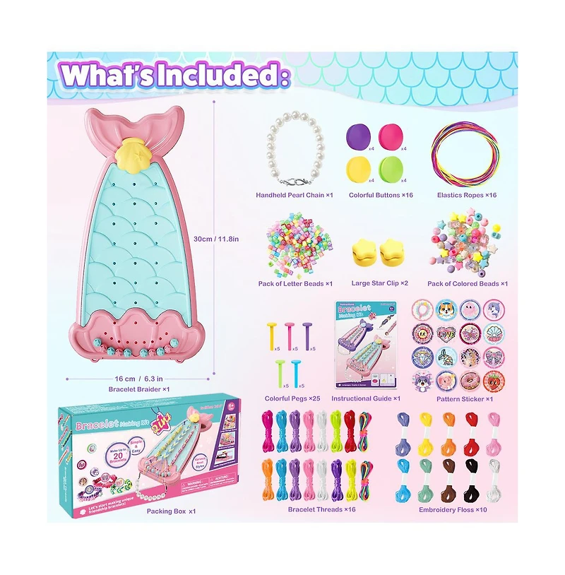 Bruce & Shark Bracelet Making Kit – Diy Craft Set for Kids, Creative Birthday Gift