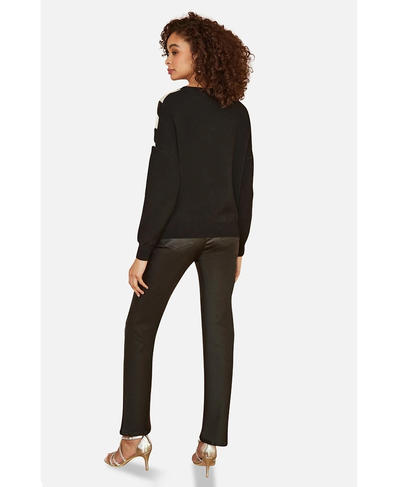 Yumi Women's Sequin Embellished Knitted Jumper