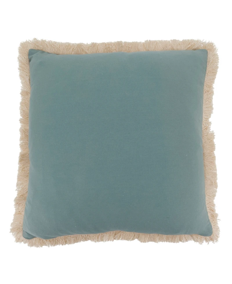 Saro Lifestyle Embroidered Fish Decorative Pillow, 18" x 18"